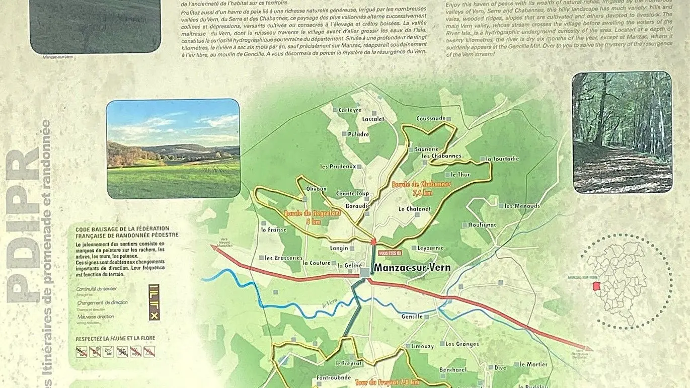 MANZAC SUR VERN-Tour du Freyrat-Panneau d'appel