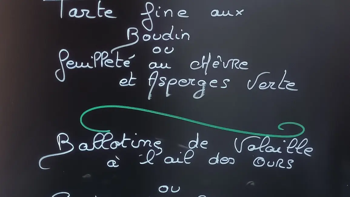 Menu du jour du Restau'Pâtes