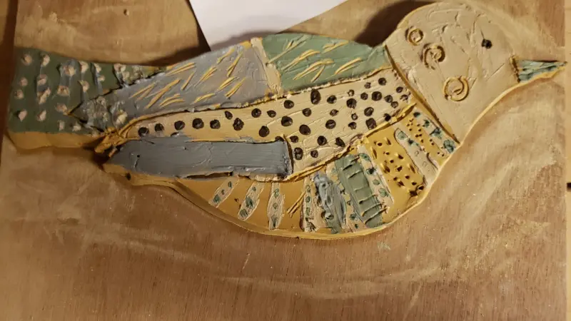 Oiseau terres colorées