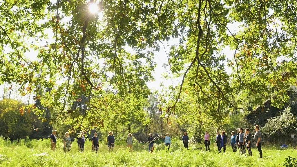 Photo groupe en pleine nature