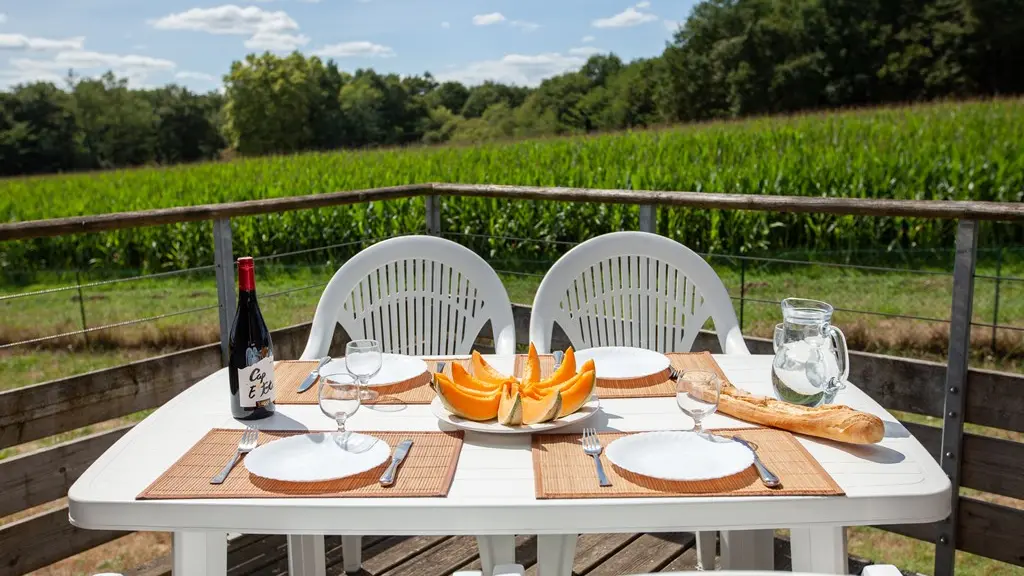 Rés Les Hameaux - terrasse vue champ