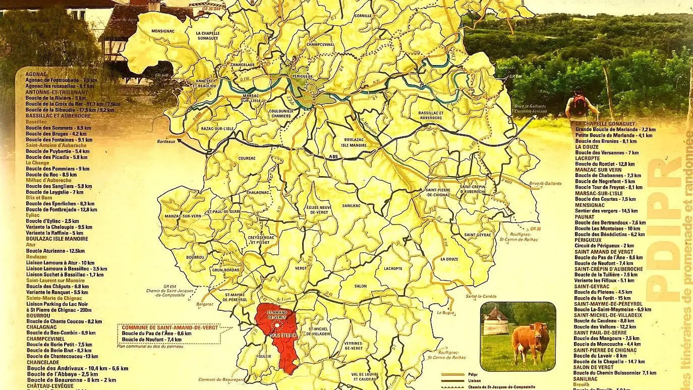 SAINT-AMAND DE VERGT-Boucle du Pas de l'Âne-Panneau d'appel 2