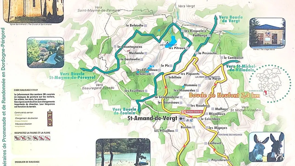 SAINT-AMAND DE VERGT-Boucle du Pas de l'Âne-Panneau d'appel