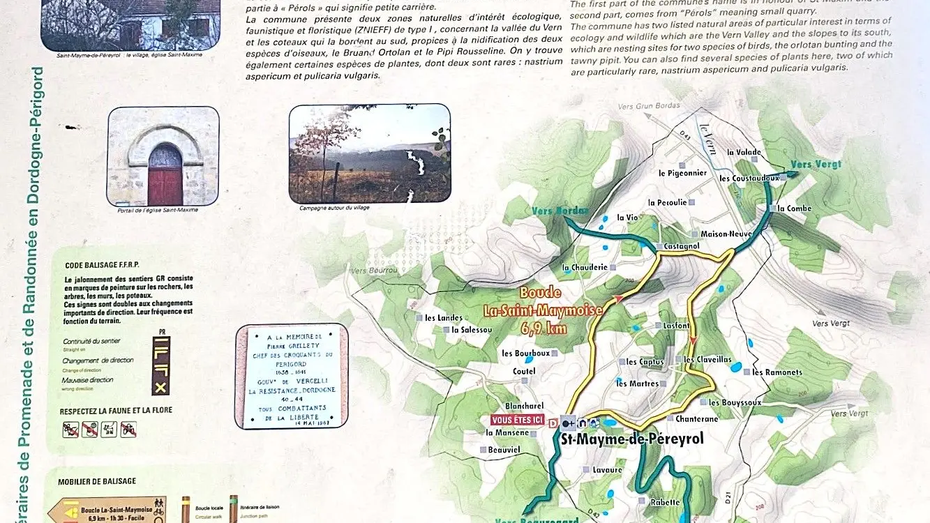 SAINT-MAYME DE PEREYROL-Boucle Saint-Maymoise-Panneau d'appel 2