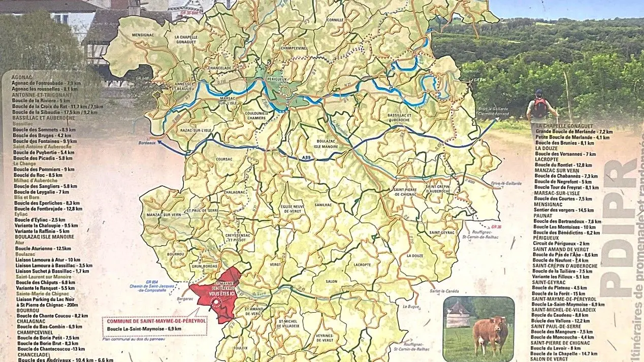 SAINT-MAYME DE PEREYROL-Boucle Saint-Maymoise-Panneau d'appel