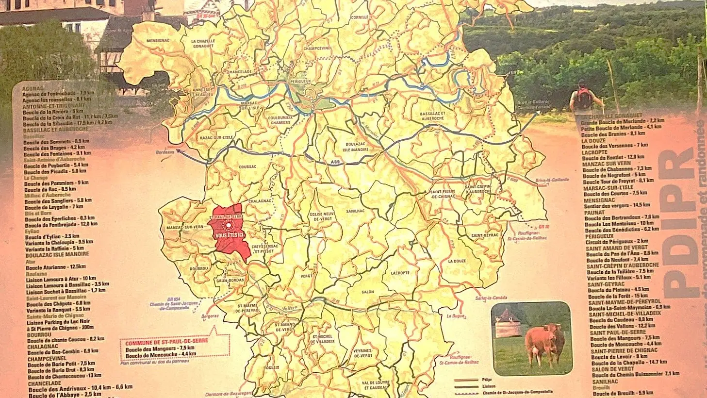 SAINT-PAUL-DE-SERRE-Boucle des Mangours-Panneau d'appel