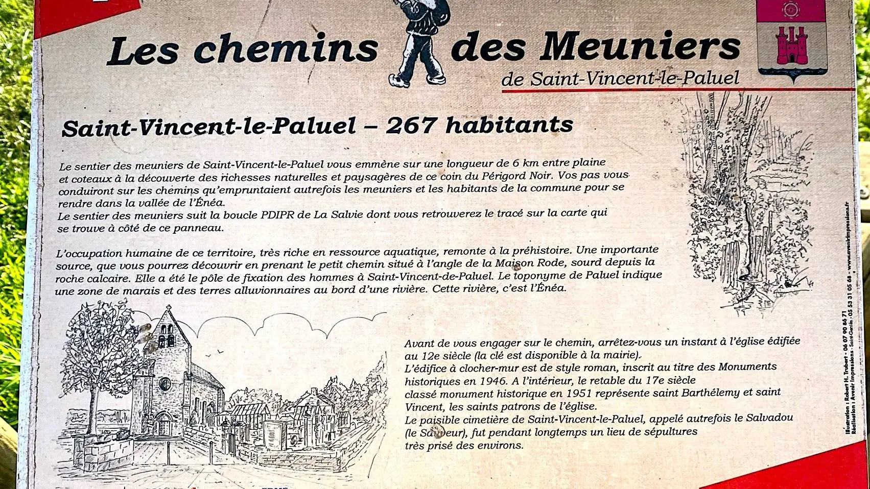 SAINT-VINCENT-LE-PALUEL-Boucle de la Salvie-Panneau Les Meuniers