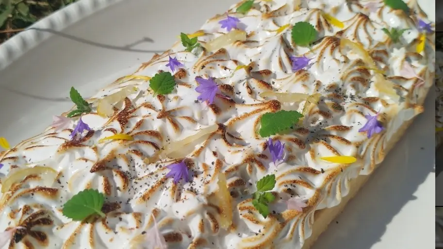 Tarte au citron meringué végétale