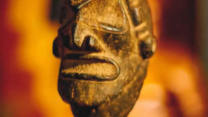 Tête de Pierre Arawak (Pré-Taïno) 1200 avant J.C - Musée des cultures du monde. Ville de LImoges 2