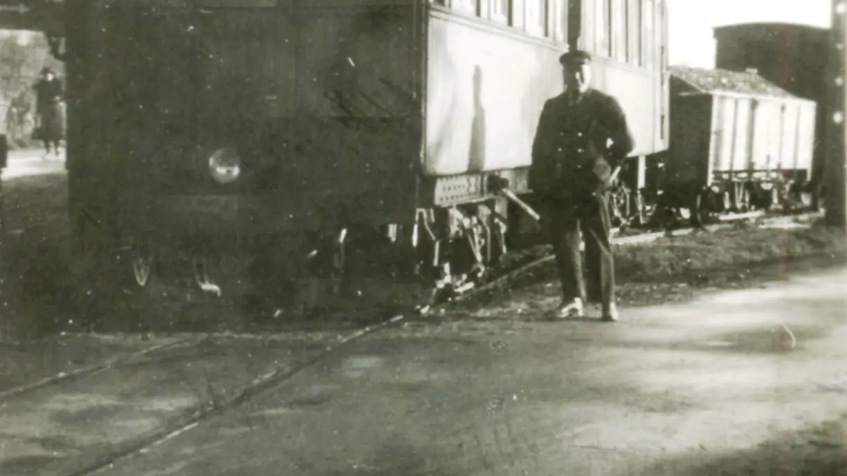 Tramway Peyrat M.BOULESTEIX, chauffeur