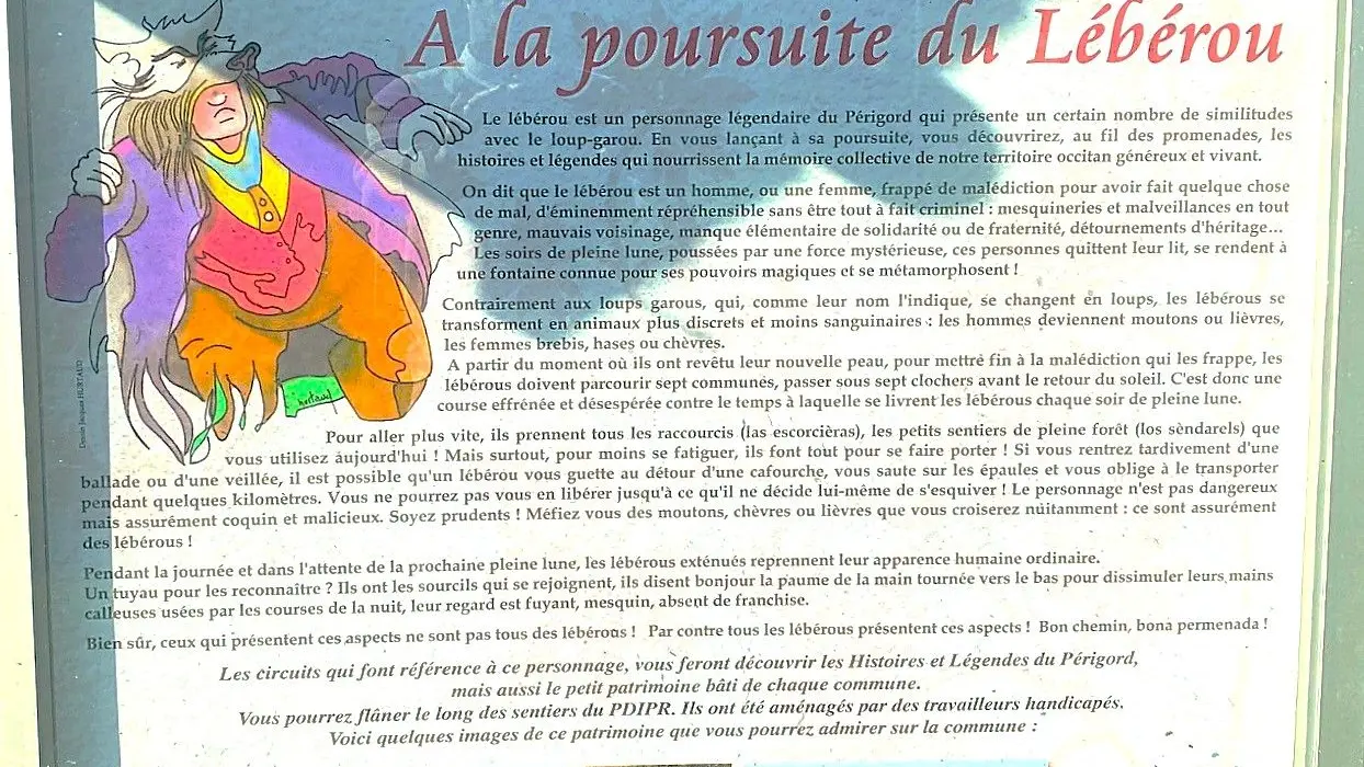 VEZAC-Boucle des Moulins-Panneau d'info Lébérou