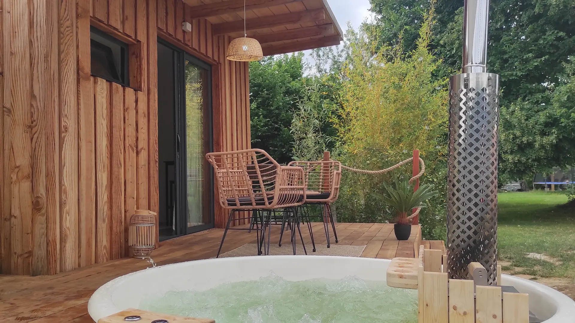 Cabane avec bain nordique