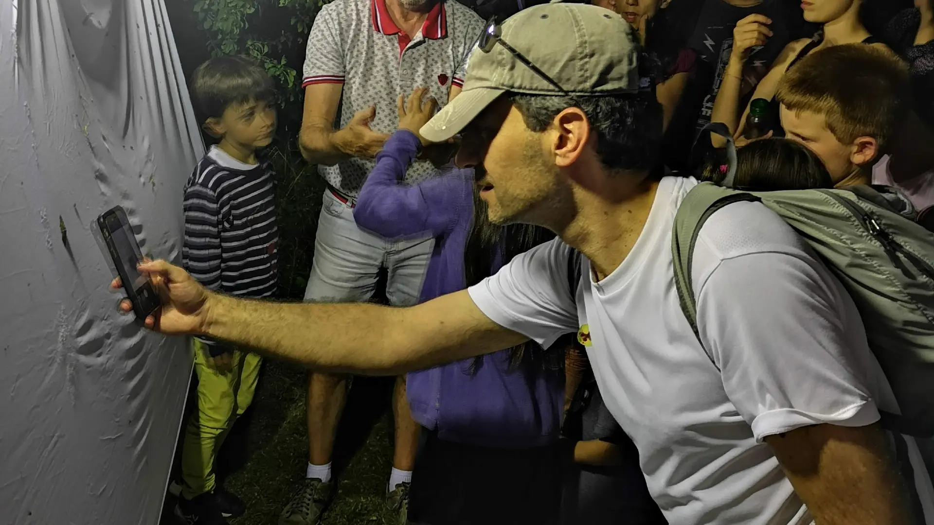 installation observation de nuit avec photographe