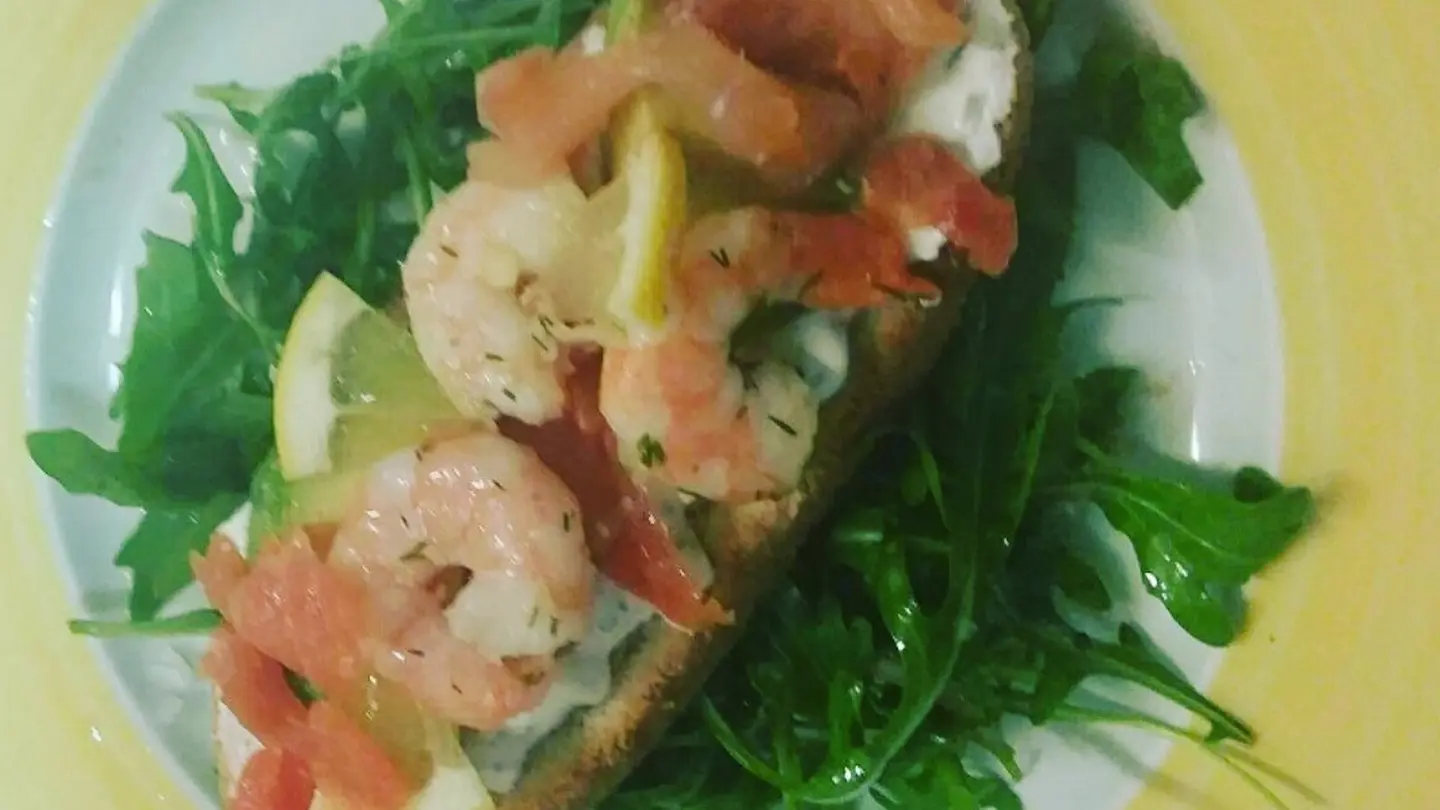 Restaurant Café Le Tison - Sendets - toast de crevettes