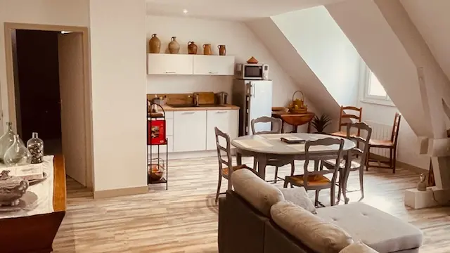 Salon salle à manger cuisine - Location Saint-Brice-sur-Vienne