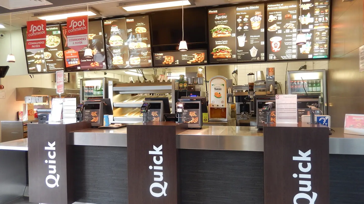Restaurant Quick - Pau - comptoir