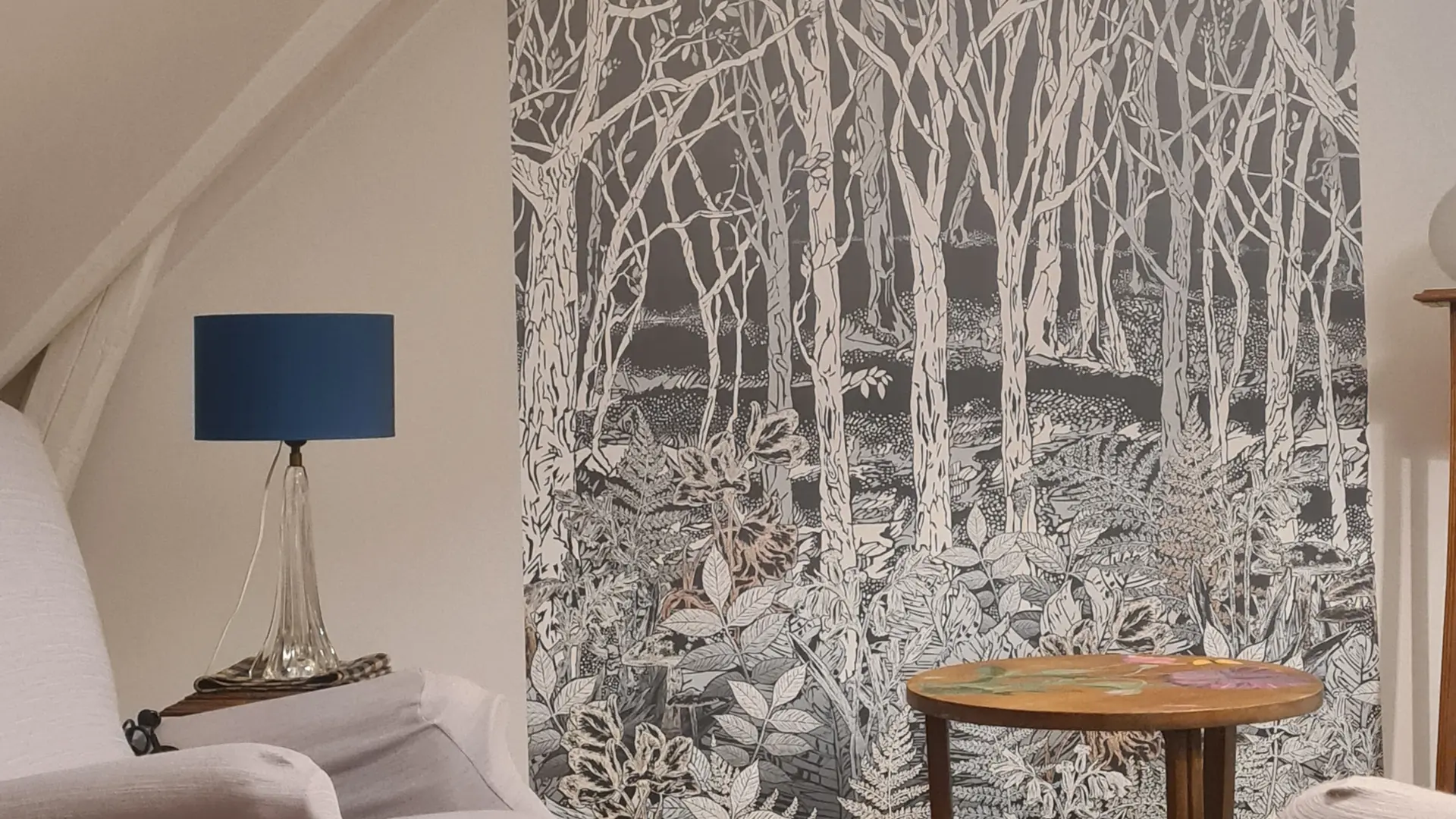 Chambre avec salon du gite au Jardin de Grand-Père