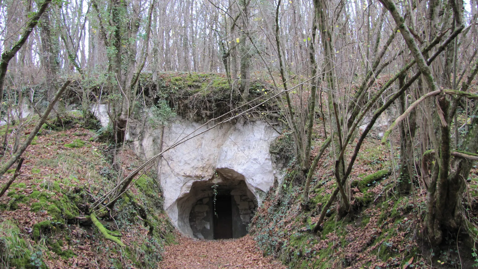 Entrée d'une ancienne carrière souterraine
