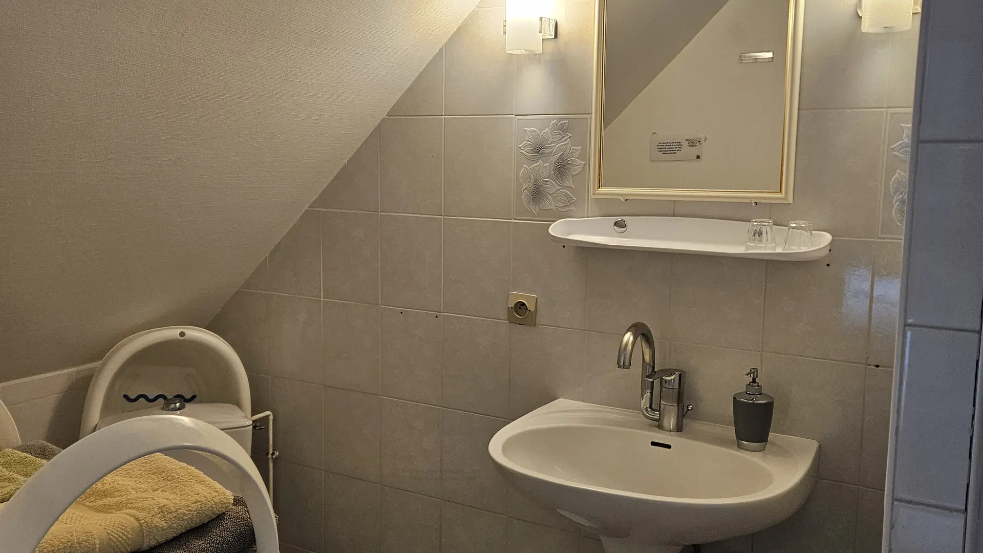 Salle de bain - Chambre Rose trémière - La Lionnière