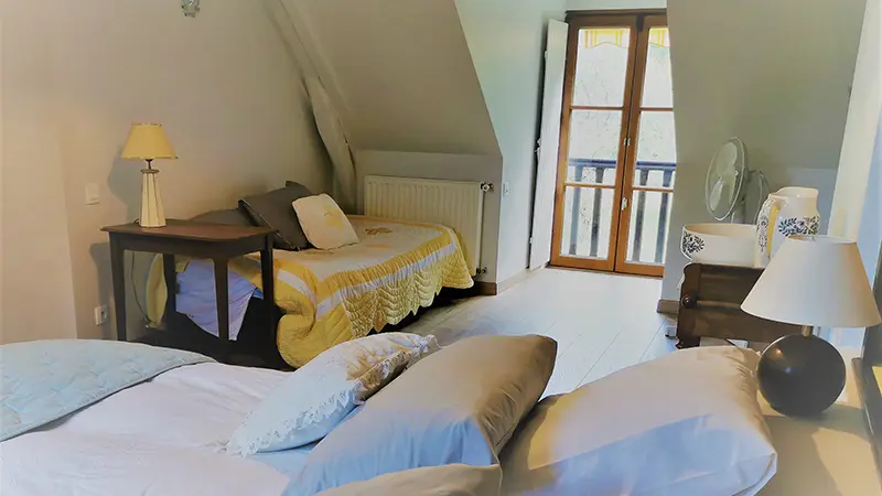 chambre familliale du gite au Jardin de Grand-Père