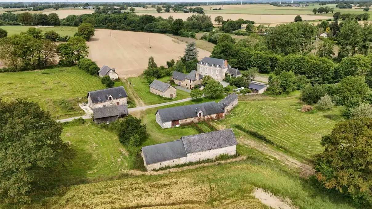 vue aérienne gîte le clos des aulnes