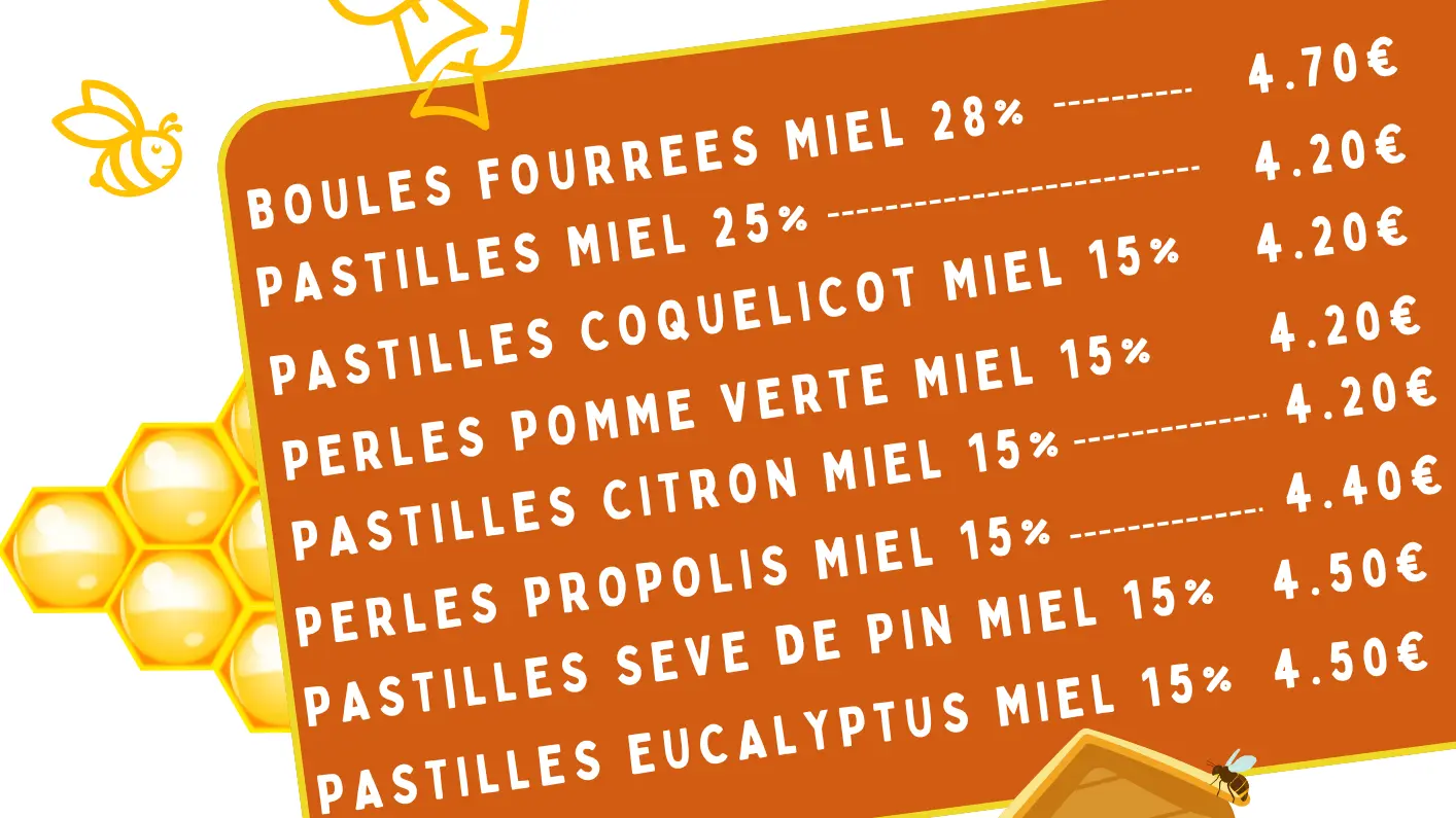Confiseries - Bonbons au miel & nougats - A partir de 3.50€