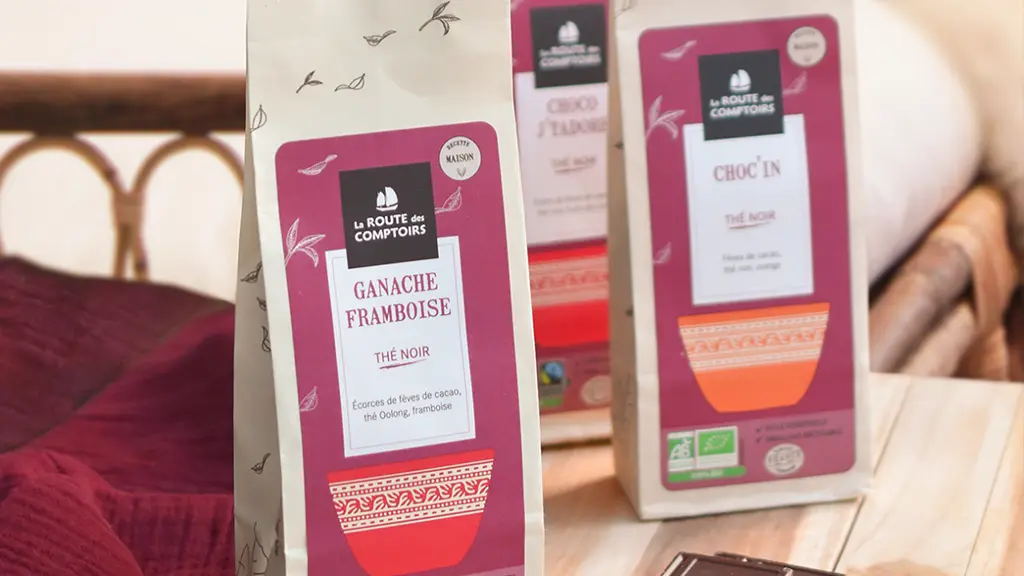 gamme de thés noirs aux saveurs cacaotées