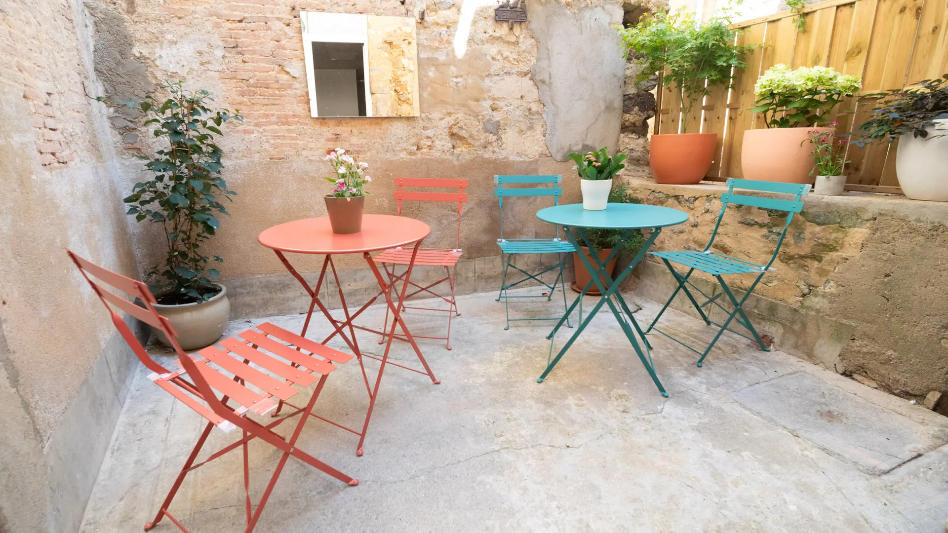 Chez PataPom - Fresnay-sur-Sarthe - terrasse