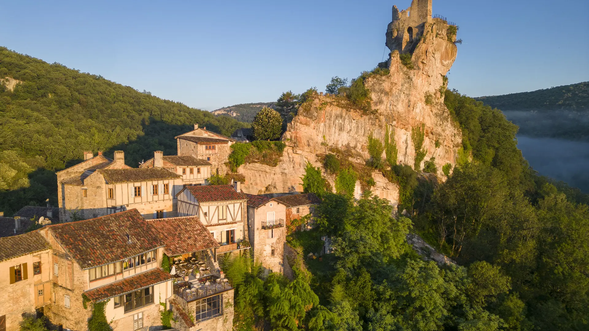 Penne, vue aérienne