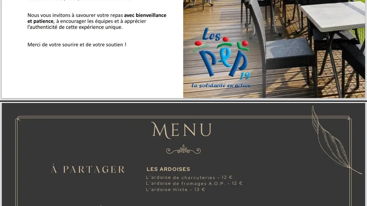 Menu Formule Brasserie Automne 2025