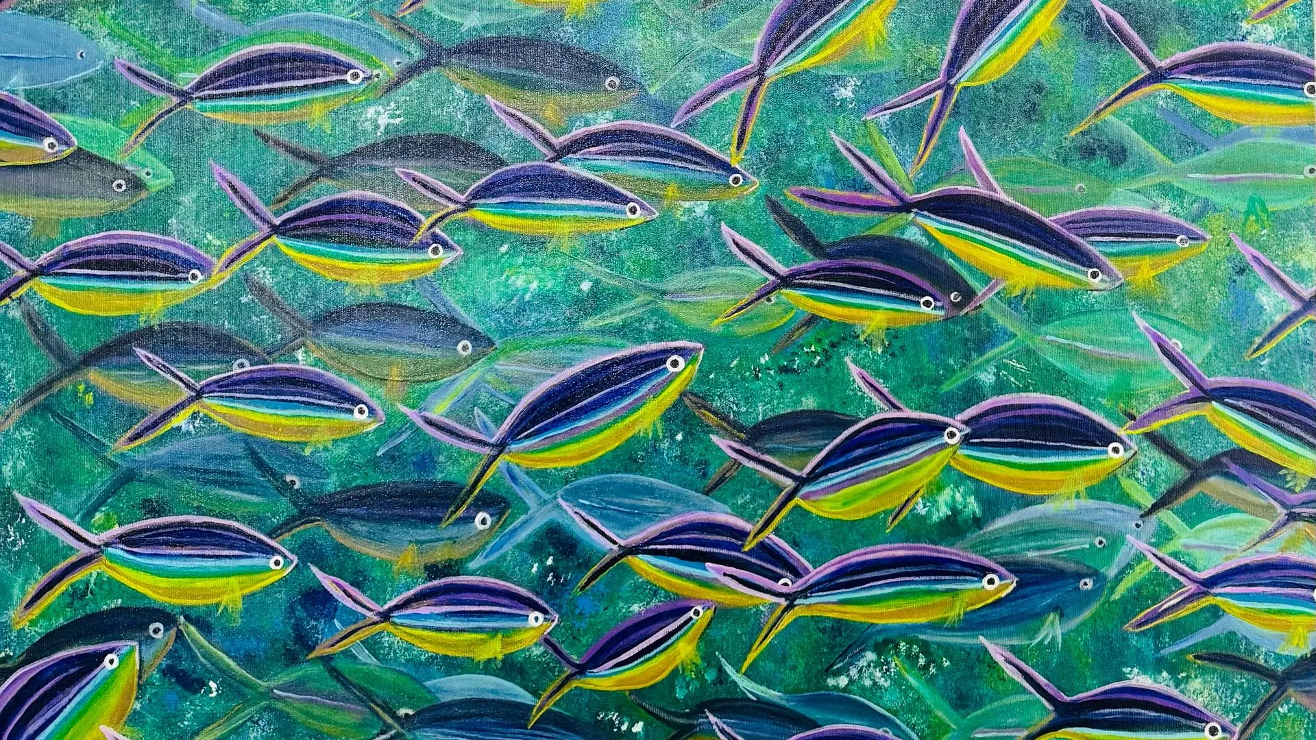 TROPICAL 90X90 Peinture Acrylique