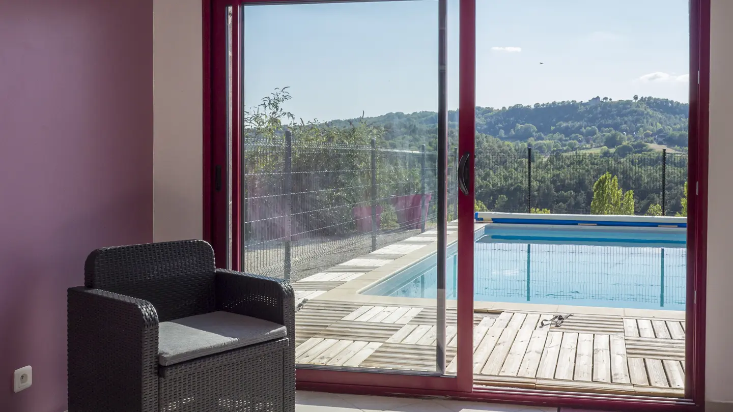 Vue sur la piscine