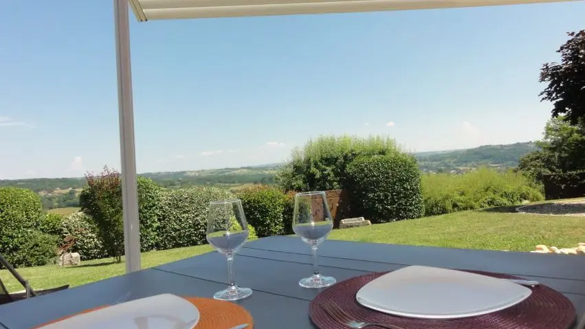 Vue de votre terrase sur le jardin paysager