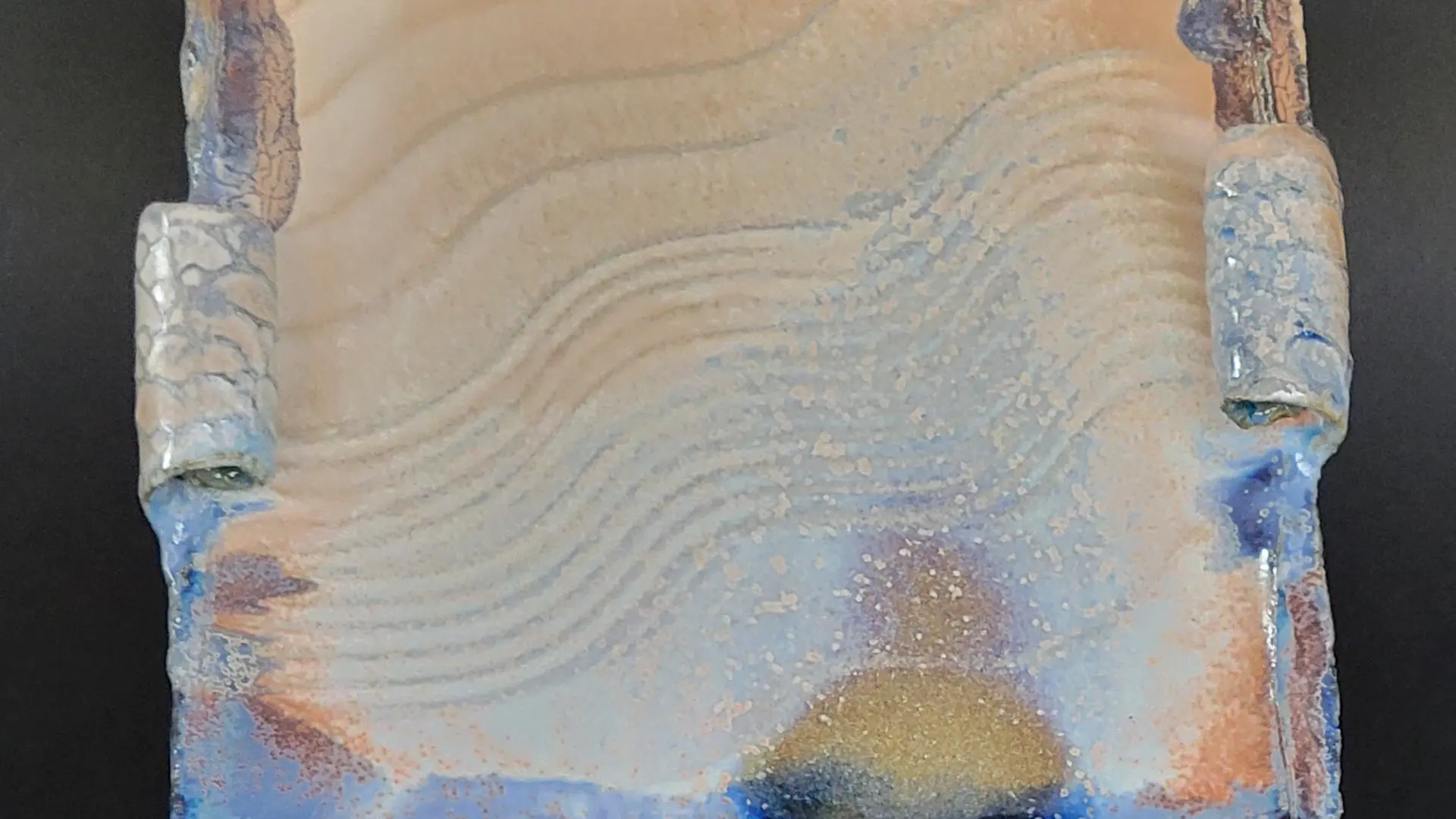 GRAND PLAT CARRÉ GRÈS AU SEL CUISSON BOIS POTERIE DE MEYRAGUET