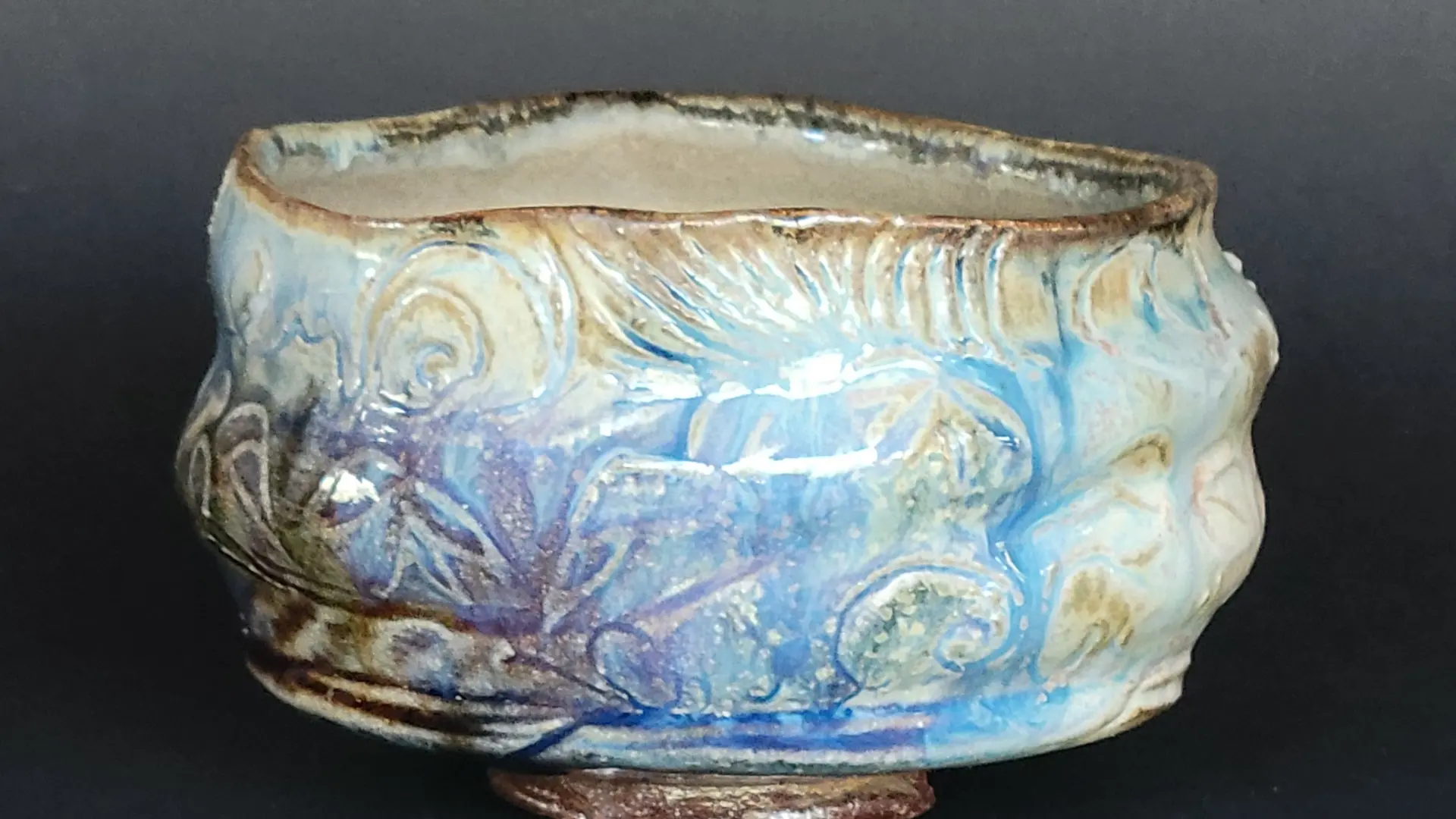 GRAND BOL GRAVÉ GRÈS AU SEL CUISSON BOIS POTERIE DE MEYRAGUET