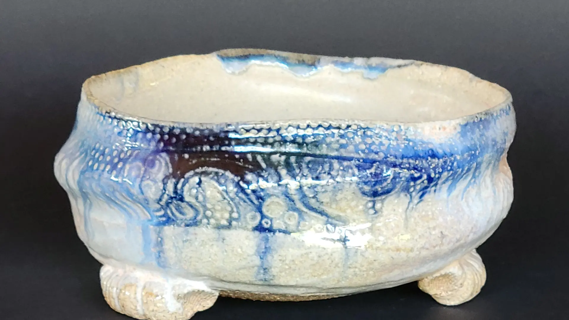 LÉGUMIER SUR PIEDS GRÈS AU SEL CUISSON BOIS POTERIE DE MEYRAGUET