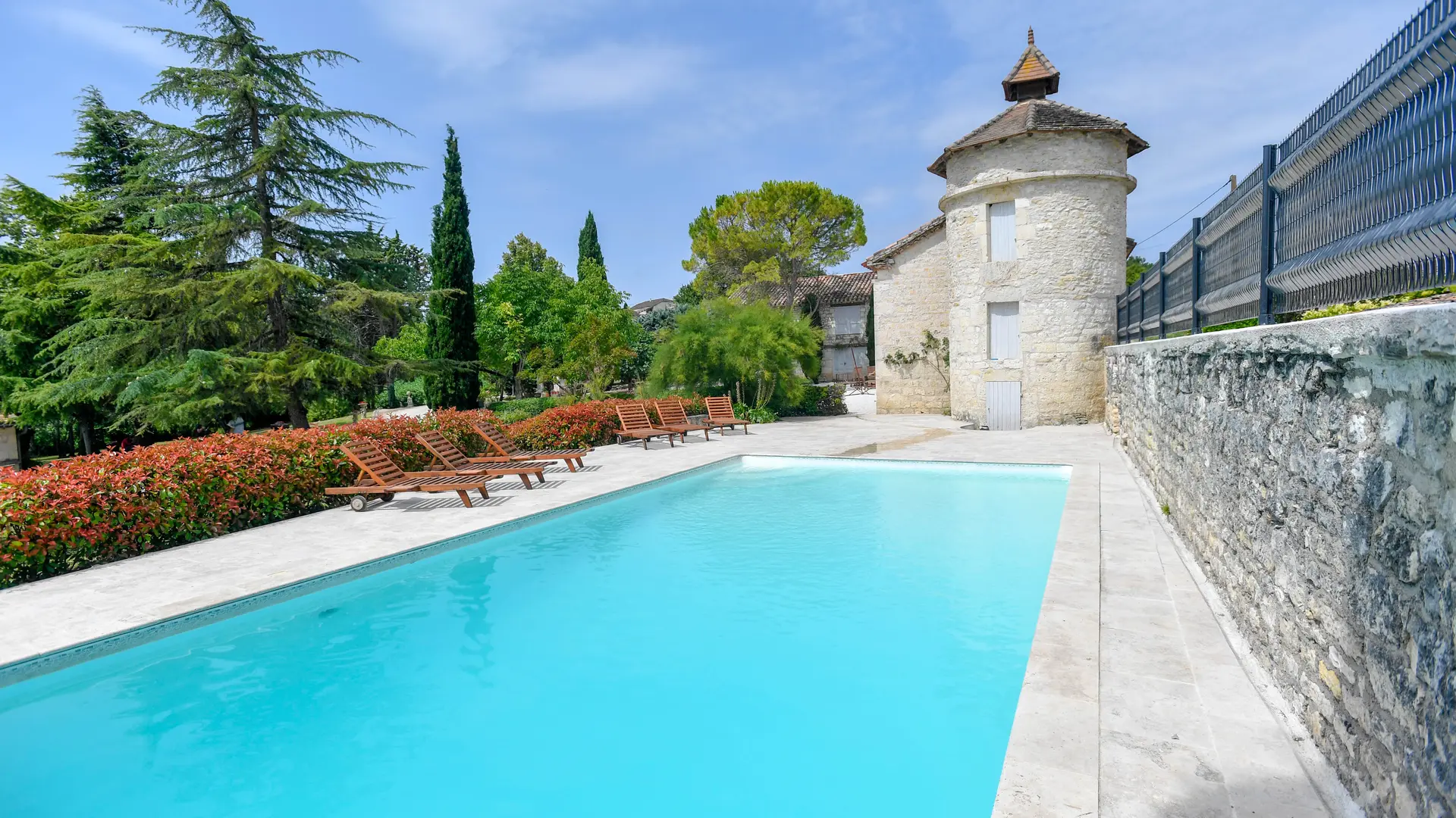 Domaine les Gaillardoux - La piscine au sel chauffée