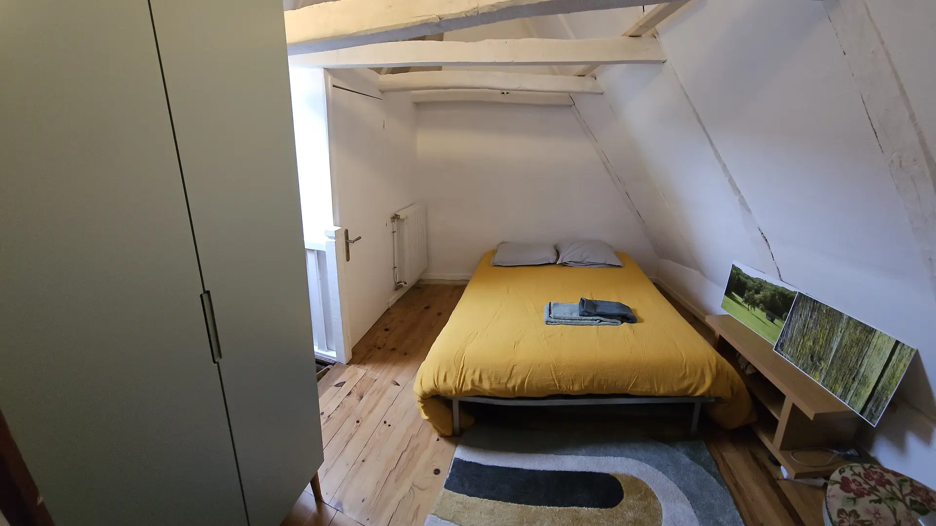 Etage palier avec convertible ouvert