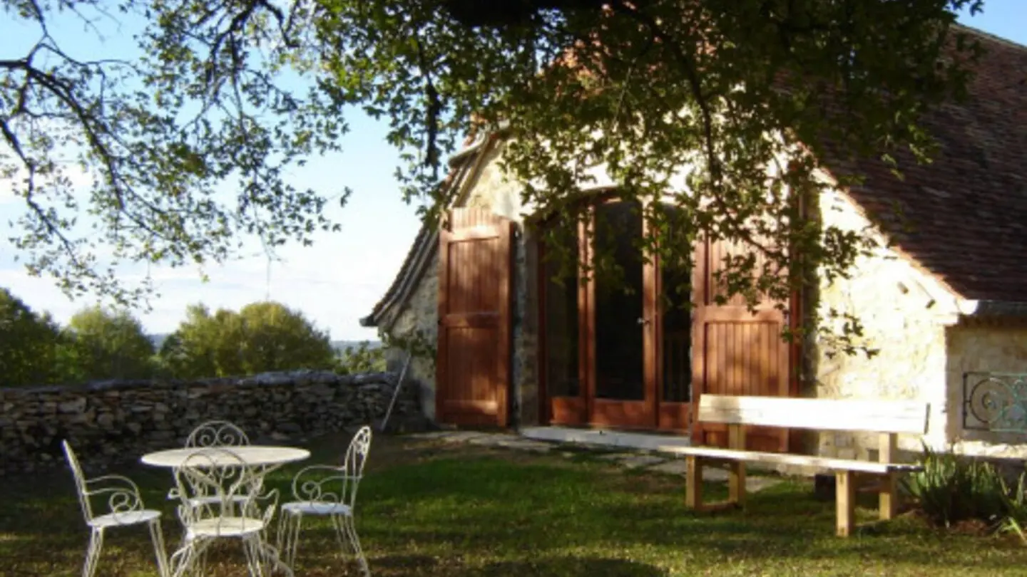 Salon-terrasse sud accessible aussi de l'étage