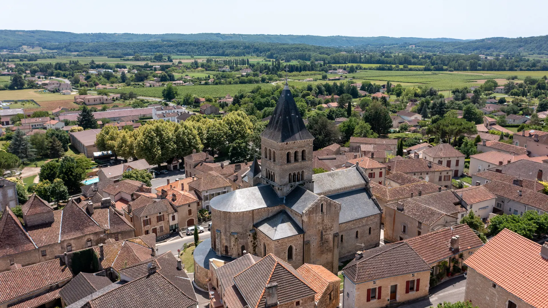 Vue drone du village de Duravel