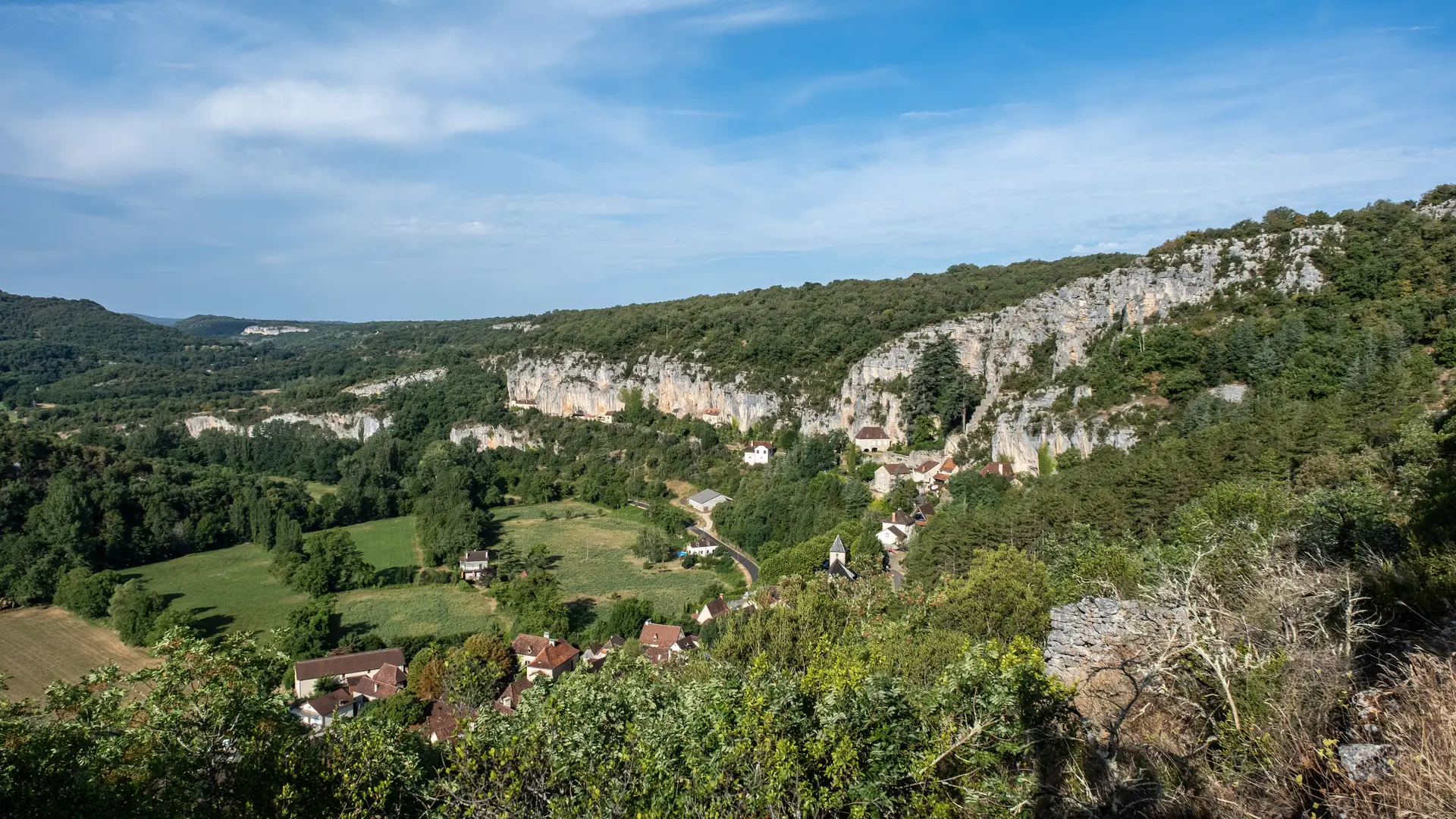 Vue sur la vallée du Célé à St Sulpice