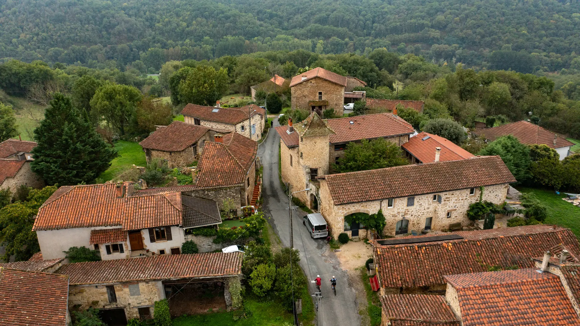 VTT près de Figeac en automne