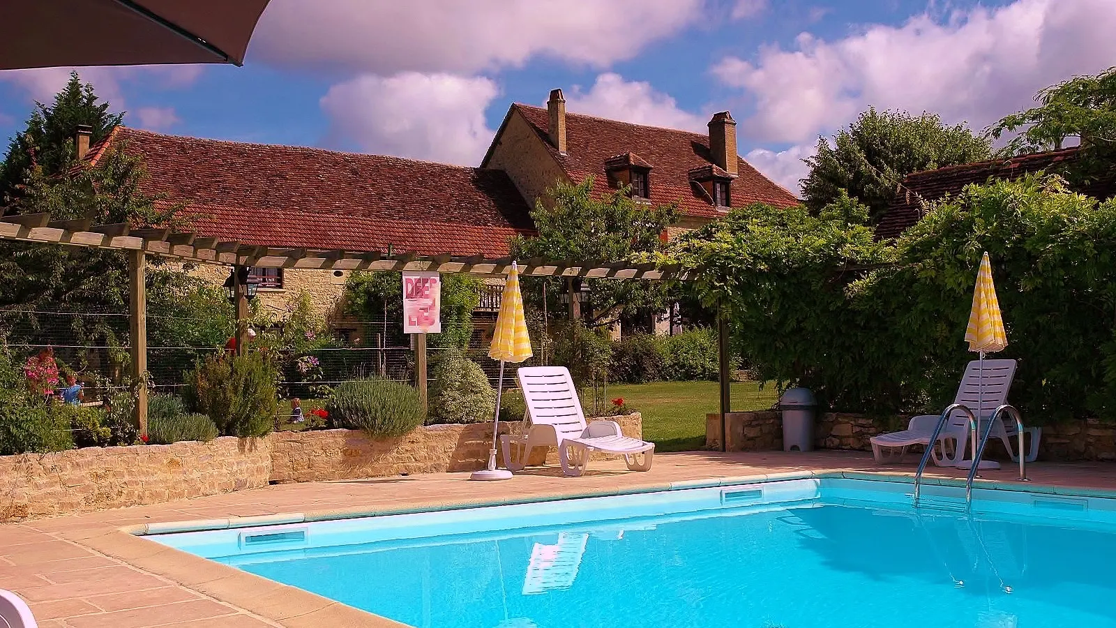 Vue de la piscine chauffée