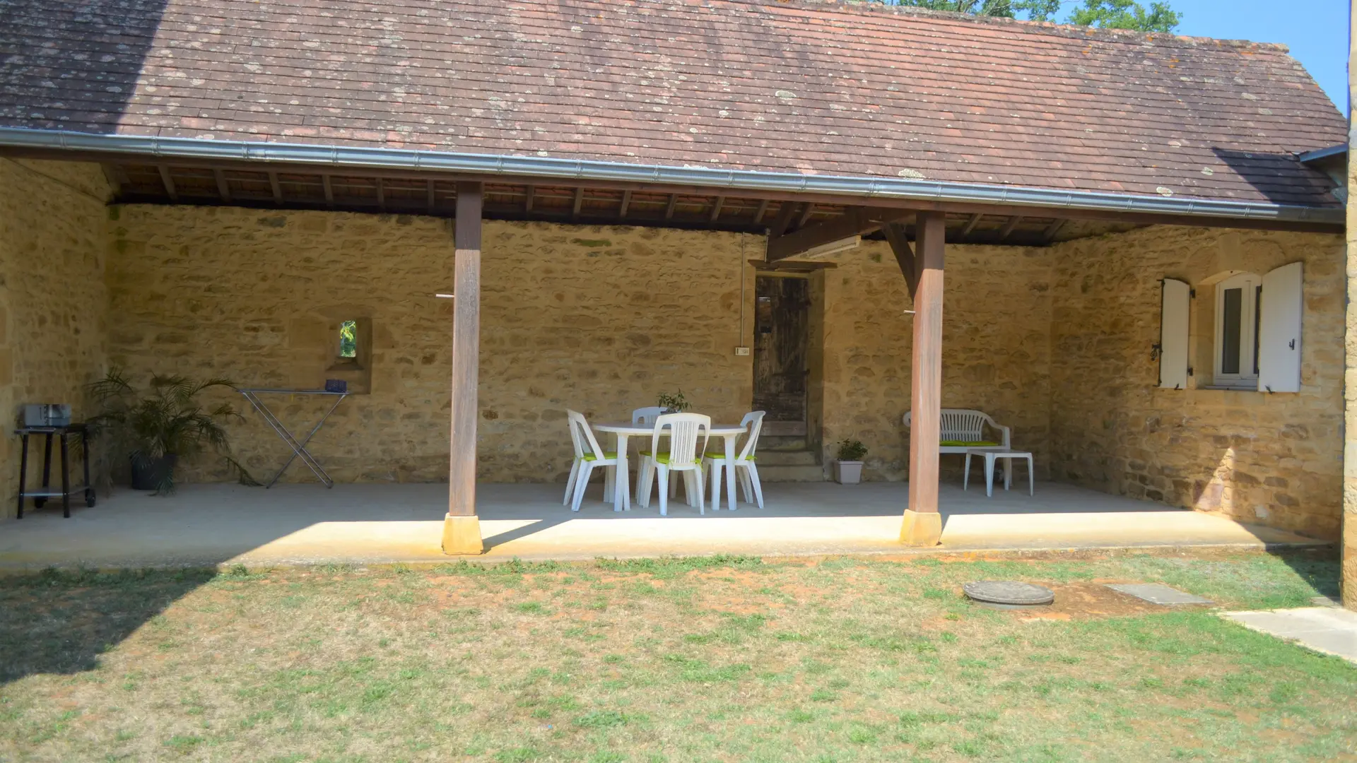 Terrasse couverte privée