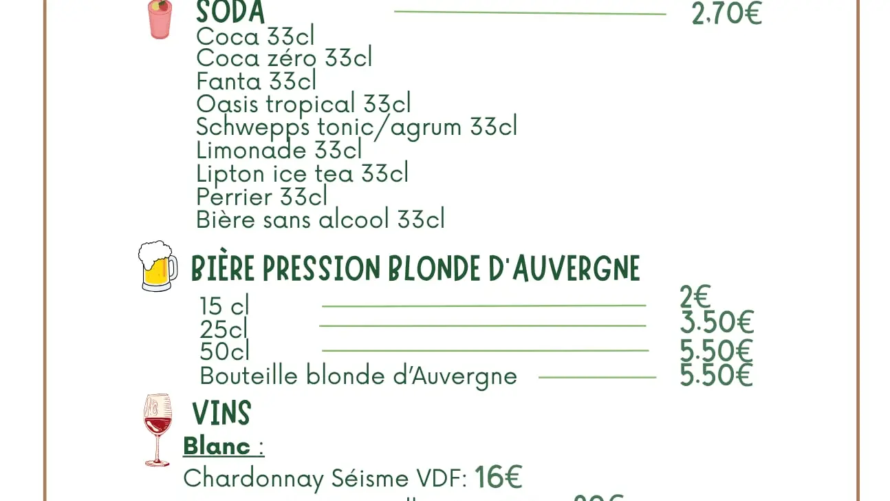 A l'eau posée - boissons