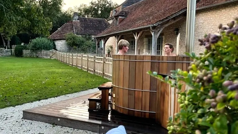 Bain nordique Manoir de Malagorse, une soirée d'automne