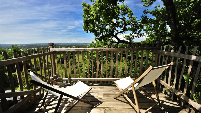 Cabane Spa La Truffière - Balcon