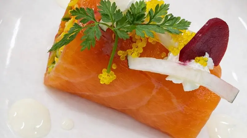 Cannelloni de saumon gravlax