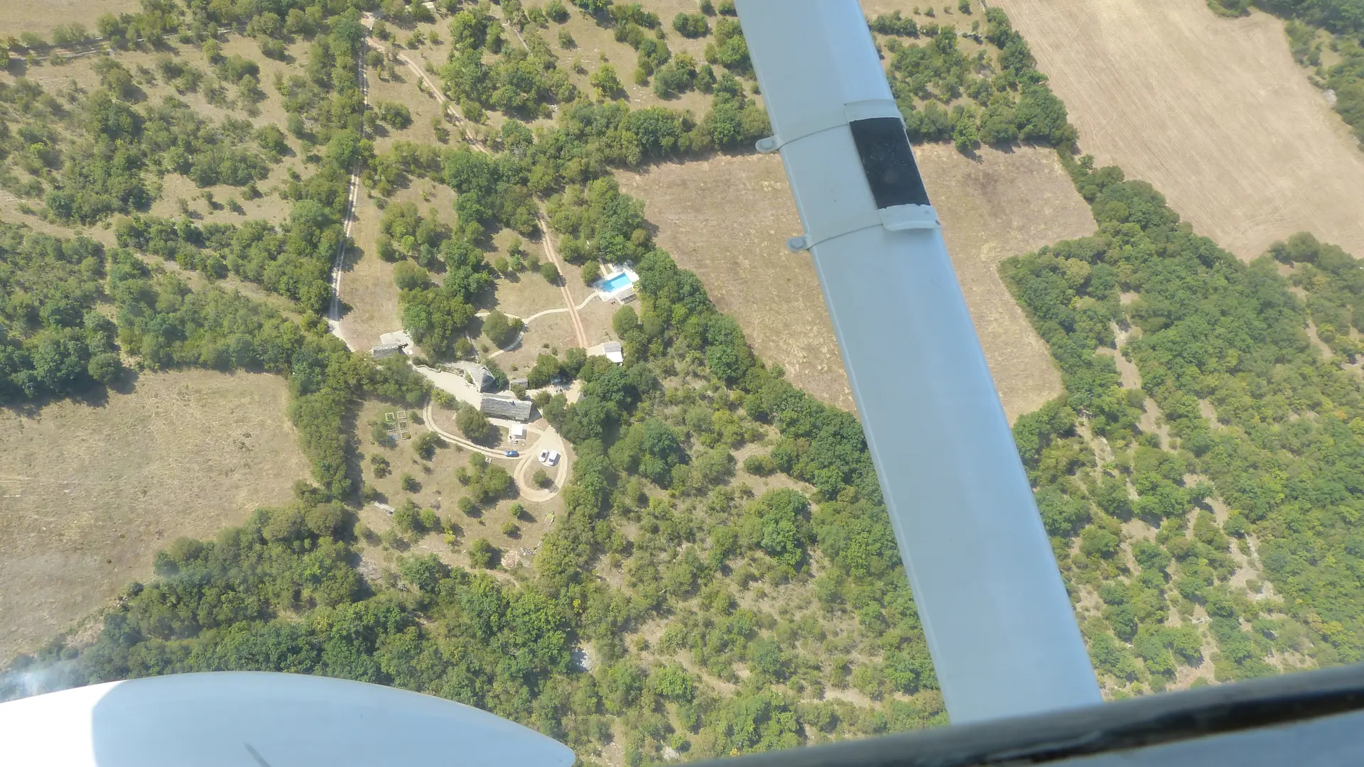 Cabane Lodge vue aérienne