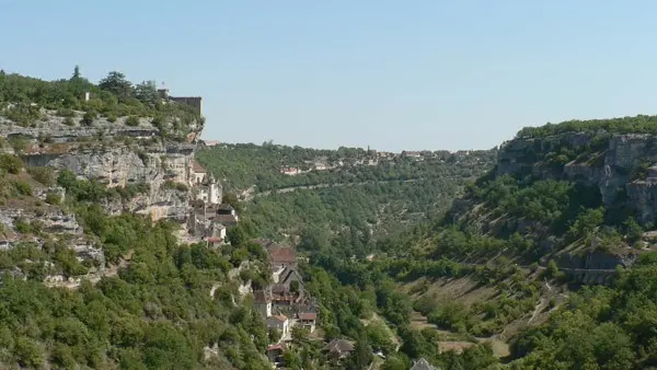 Rocamadour : Vue depuis la Vallée de L'Alzou